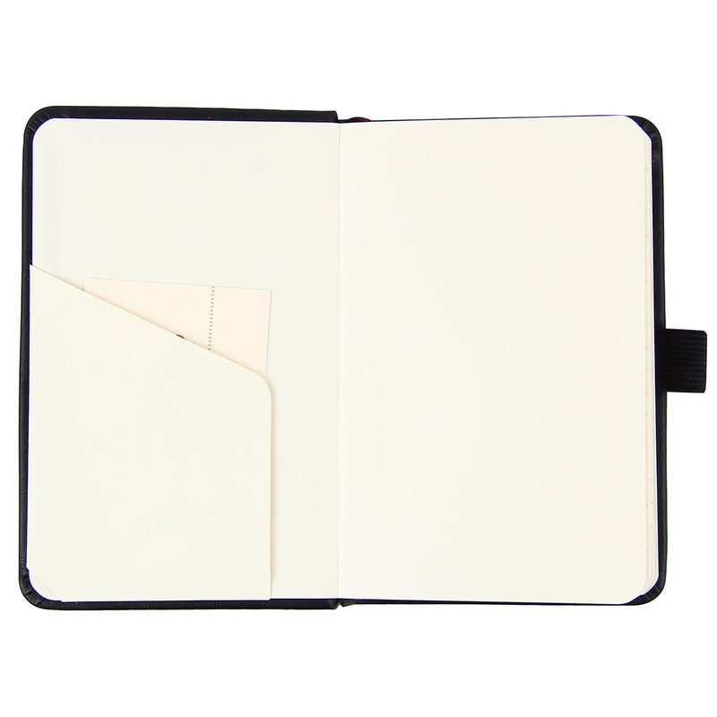 newestor (2-Pack Pocket Notebook 3.5 "" x 5.5 ""  Small Hardcover Journal with Pen Holder  Inner Pockets  100gsm Thick Ruled/Lined Paper  Black - Image 5